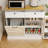 Pantry Cabinet with 2 Drawers, Tilt Out Trash Cabinet and 1 door with storage rack and 2 Shelves