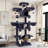 CT81F Big Cat Tower For Indoor Cats, XXL Cat Tree With Scratching Post, Hammock, Perches, Condos, And Hanging Baskets For Multiple Adult Cats-1704658835