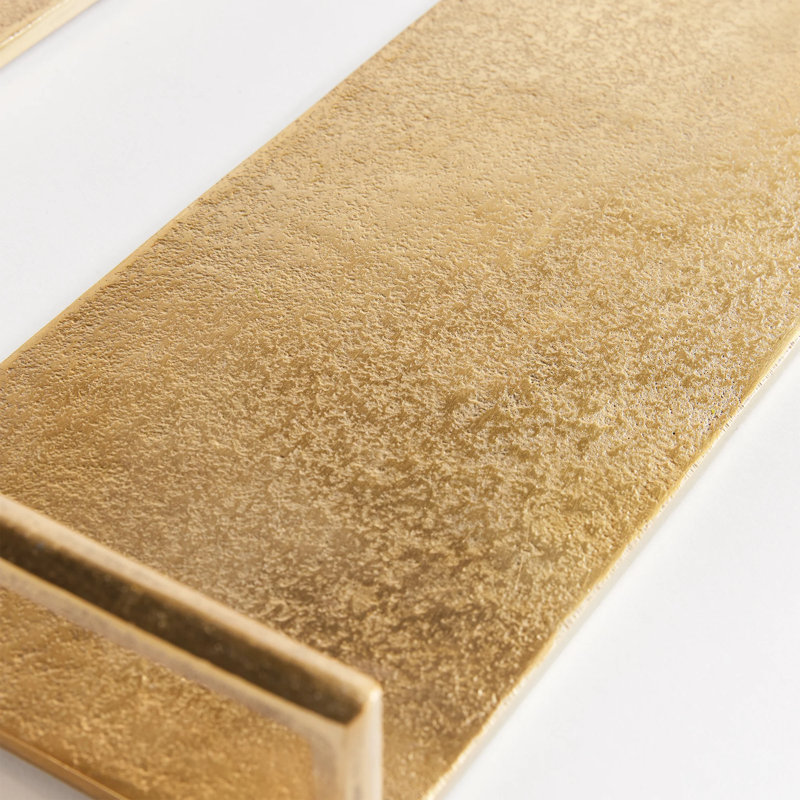 Plateaux étroits décoratifs Ruckmani, L 29,25 po x P 6 po x H 2 po, l 24 po x P 5,5 po x