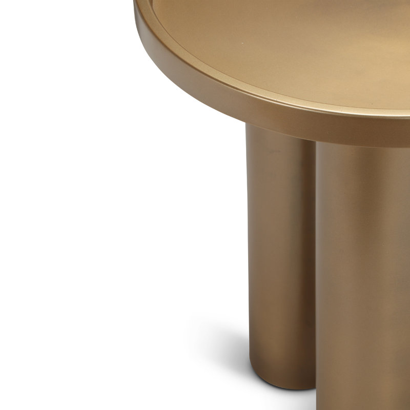 Sofia End Table, Industrial Brass