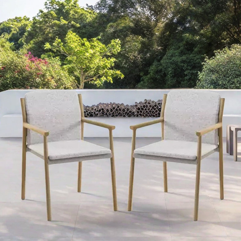 Chaise de salle à manger d'extérieur imperméable en alliage d'aluminium