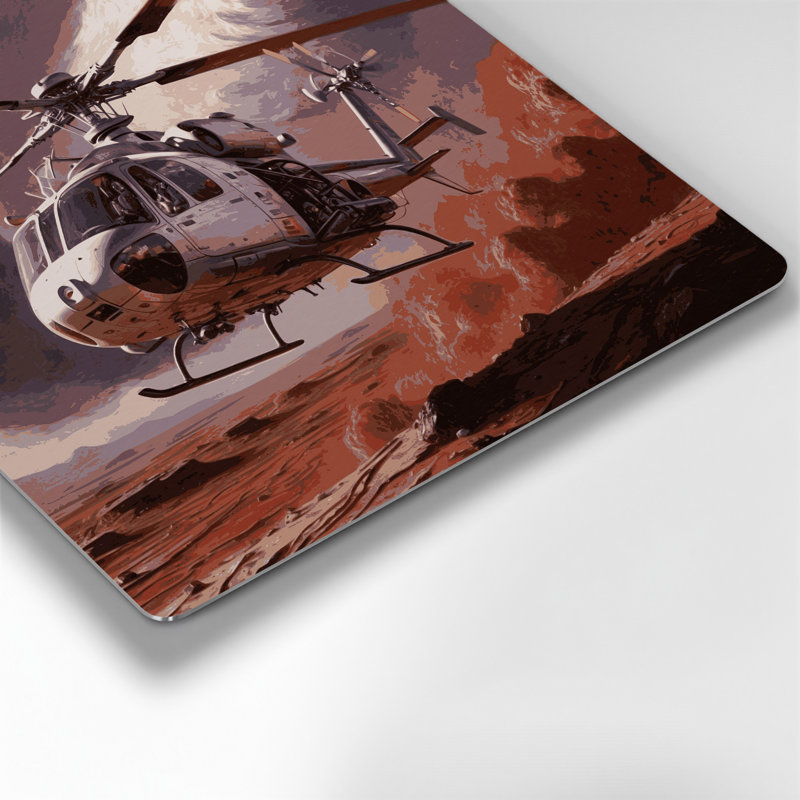 Art mural héliporté Space Mars, H 192 po x l 192 po x P 0,05 po