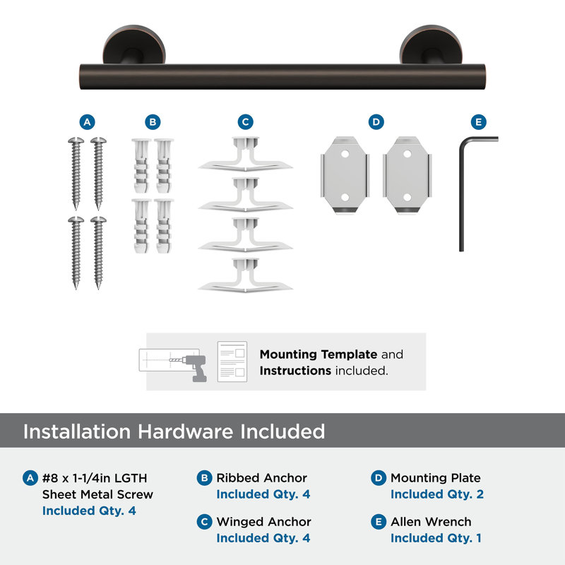 Arrondi™ 11.625" Wall Mounted Towel Bar, Oil Rubbed Bronze