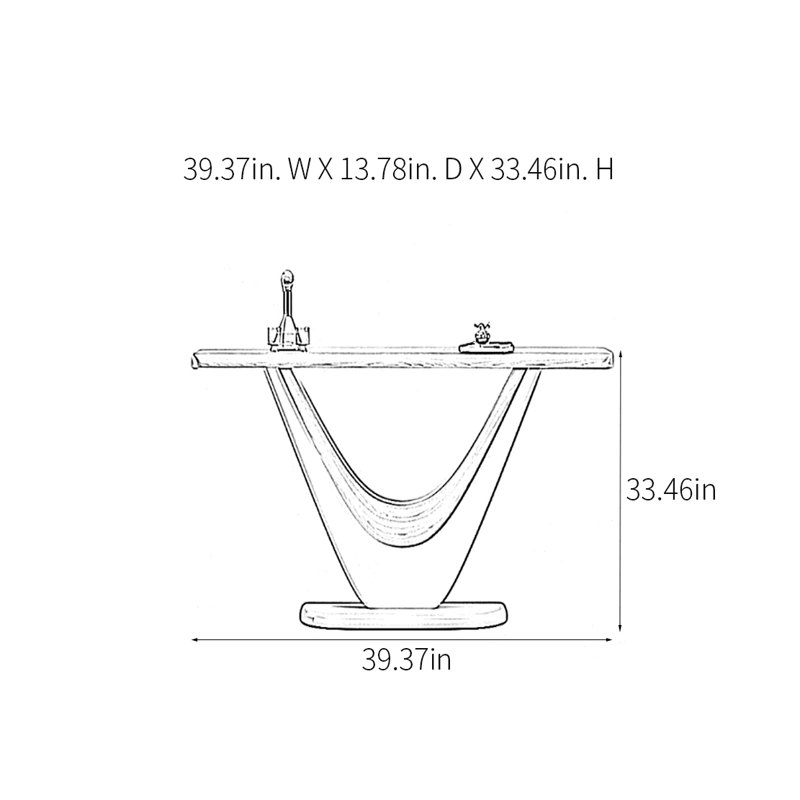 Console moderne haut de gamme moderne, H 33,46 po x l 39,37 po x P 13,78 po