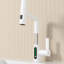 Robinet de lavabo à affichage à DEL avec relevable coulissant - 360 degrés, 31 becs, hauteur réglable, blanc pour salle de bain