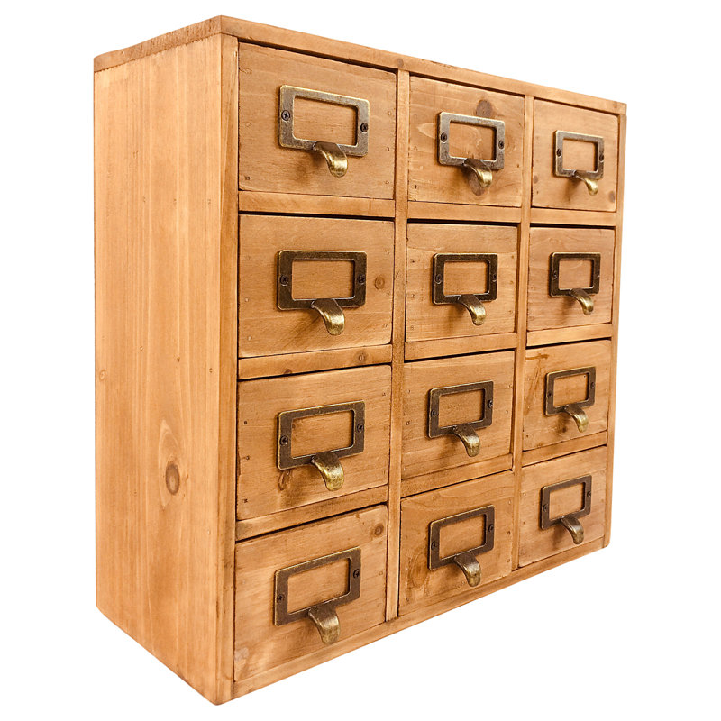 Elizabeth Solid Wood 34cm W 12 - Drawer Chest of Drawers