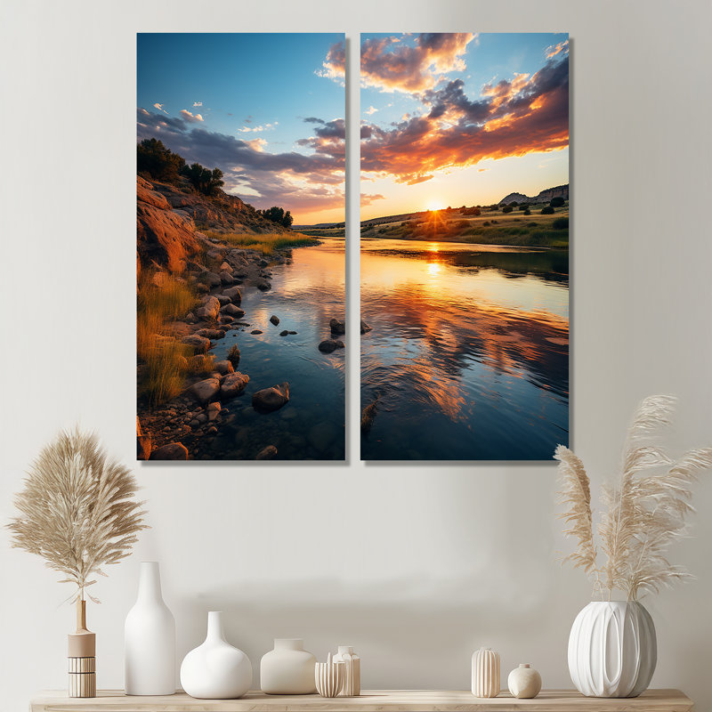 «Texas Sunset Ultra-Large Angle Landscape III - Large Texas», impressions sur toile, H 32 po x l 32 po, Toile tendue