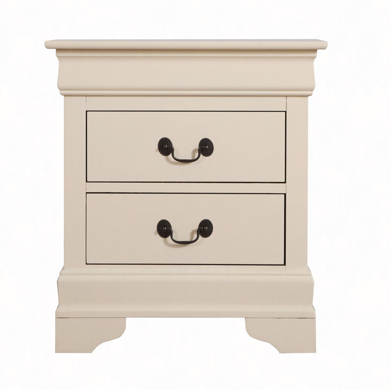 Table de chevet élégante au design classique, Beige