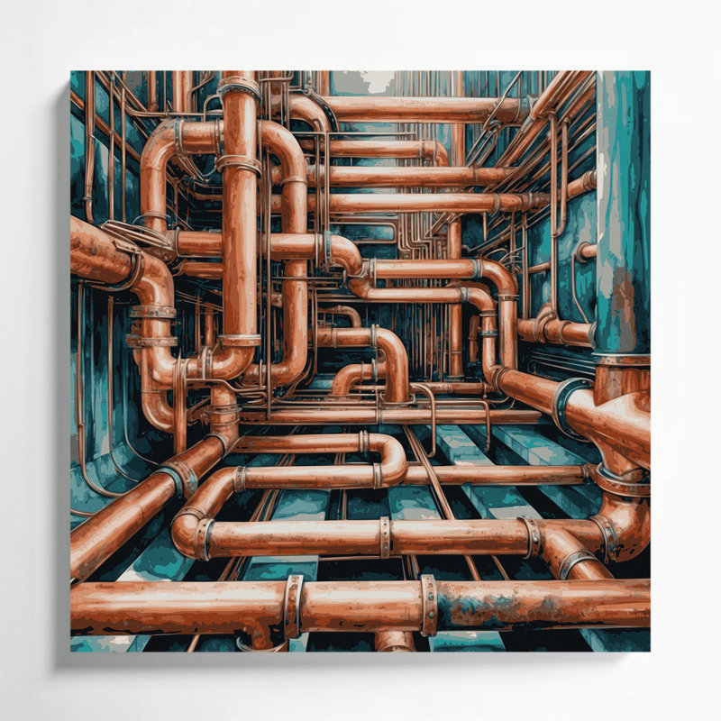 Art mural en toile Sci Fi Copper