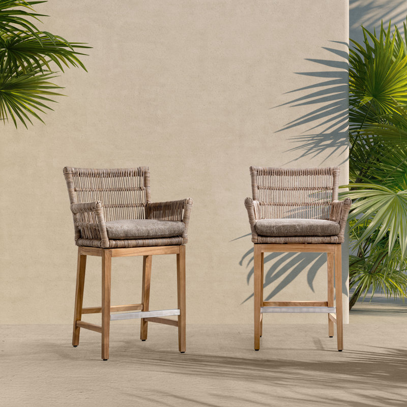 Valerie Outdoor Teak Bar Stool