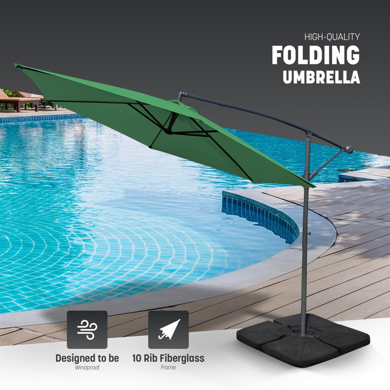 300cm Beach Parasol, Green