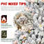 Arbre de Noël floqué avec lumières Ul colorées et pommes de pin naturelles - pointes en PVC enneigées, branches articulées, support en métal stable, installation facile-1703244718