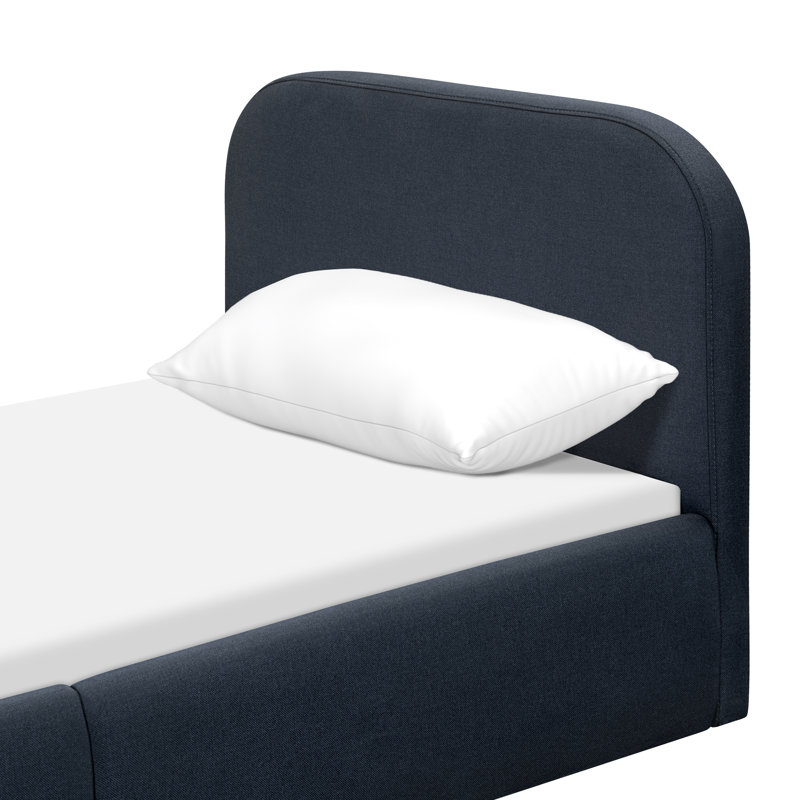 Nara Twin Bed, Performance Navy Eco-Twill, Twin