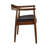 Hashimoto Solid Real Wood Open Back Pu Leather Seat Dining Arm Chair-859261234