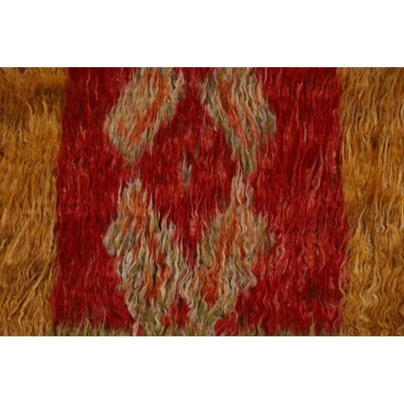 Tapis unique en laine noué à la main 8 pi 3 po x 9 pi 6 po nouvel âge en laine noué à la main