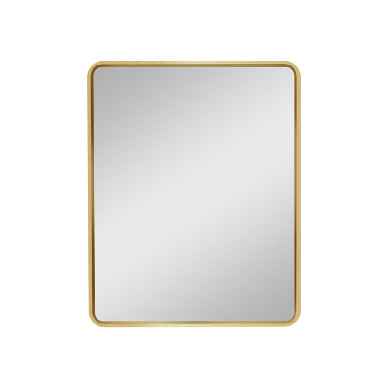Armoire à pharmacie 20 po x 28 po à fixation murale ou encastrée en métal noir avec miroir, H 30 po x l 24 po, Or