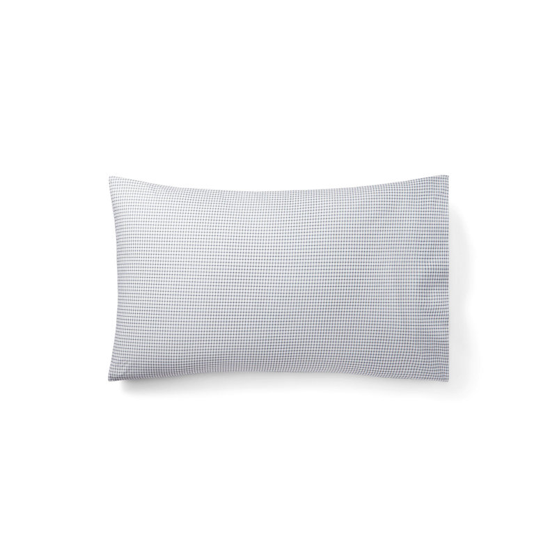 Sloane Cotton Percale Checked Sheet Set, Navy, King