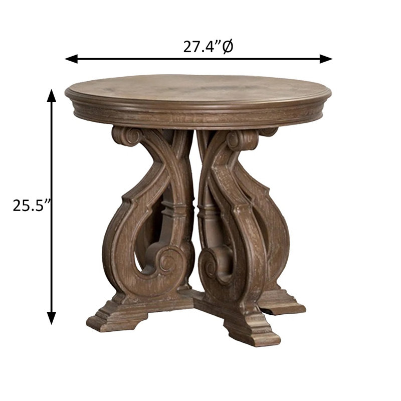 Table de bout traditionnelle l 27,4 po, chêne
