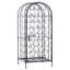 Homy Wine Rack Cabinet With Lock, Holds 35 Bottles, Black Wrought Iron-122359274