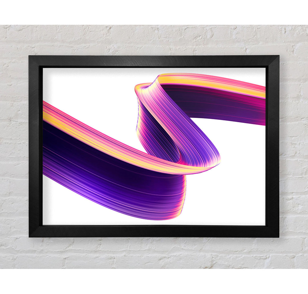 Purple Ribbon Swirl - Einzelner Bilderrahmen Kunstdrucke