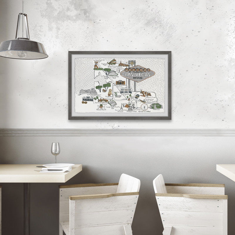 «Vibrant Las Vegas II», reproduction d'art graphique sur papier encadré, H 8 po x l 12 po x P 1,5 po