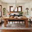 Fir Dining Table with Wood Base