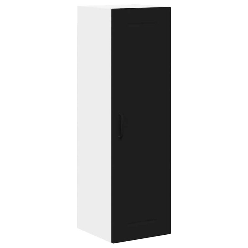 Vidaxl Kitchen Cabinet Black 40 X 31 X 100 Cm Engineered Wood, 100cm H x 30cm W x 31cm D, Black