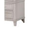 Table de chevet 3 tiroirs avec fonction - bois massif gris 3 po