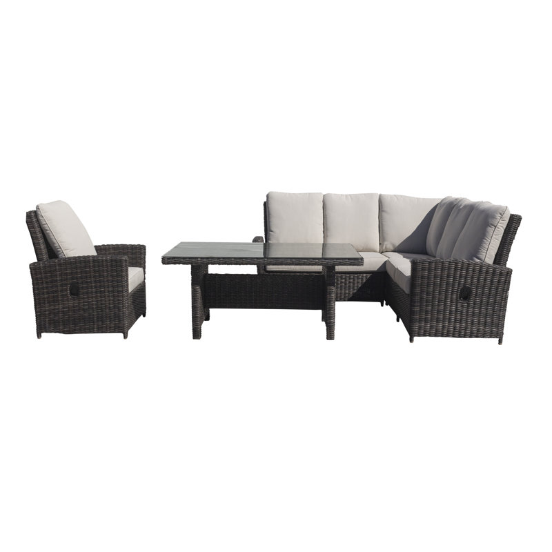 Littoral 6 - Person Patio Conversation Set with Cushions