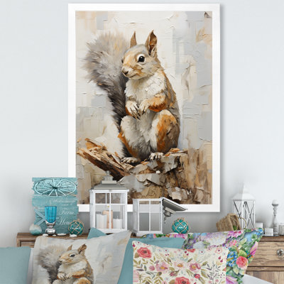 " Minimalism Squirrel Beige Painting II "