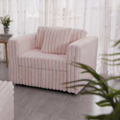 Salon rose modulaire - confortable et élégant. Microfibre, coussins amovibles simples, rose 44,9 po. Coussins moelleux, design élégant. Rehaussez votre espace