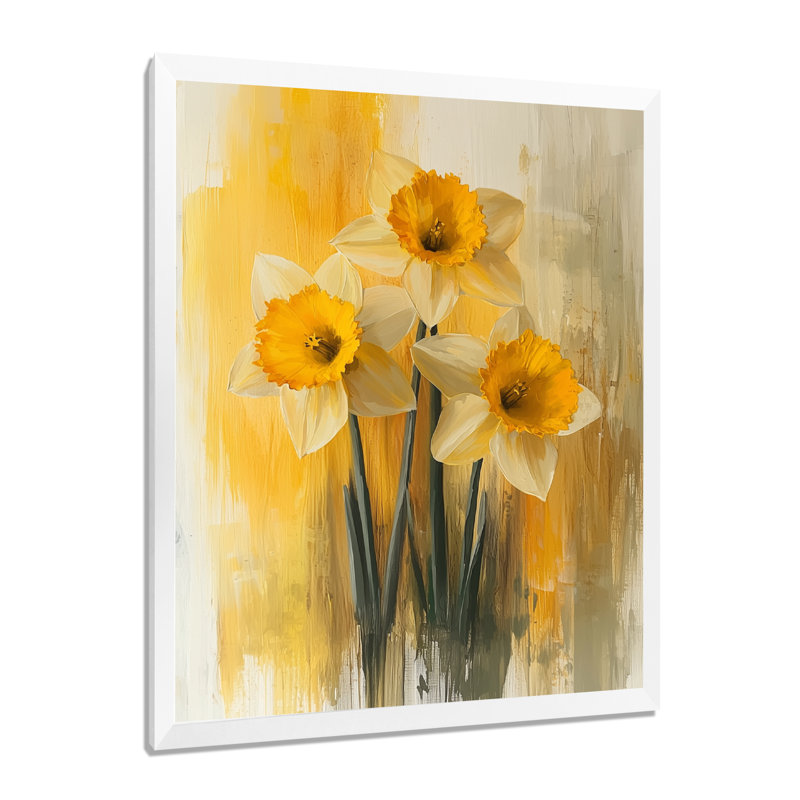 Hendrickson - Floral Wall Art Prints, 32" H x 16" W, Framed Print without Mat, White