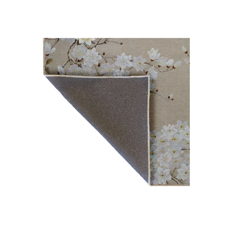 Tapis décoratif lavable à la machine beige, Tapis de couloir 3 pi 3 po x 6 pi 7 po inclus