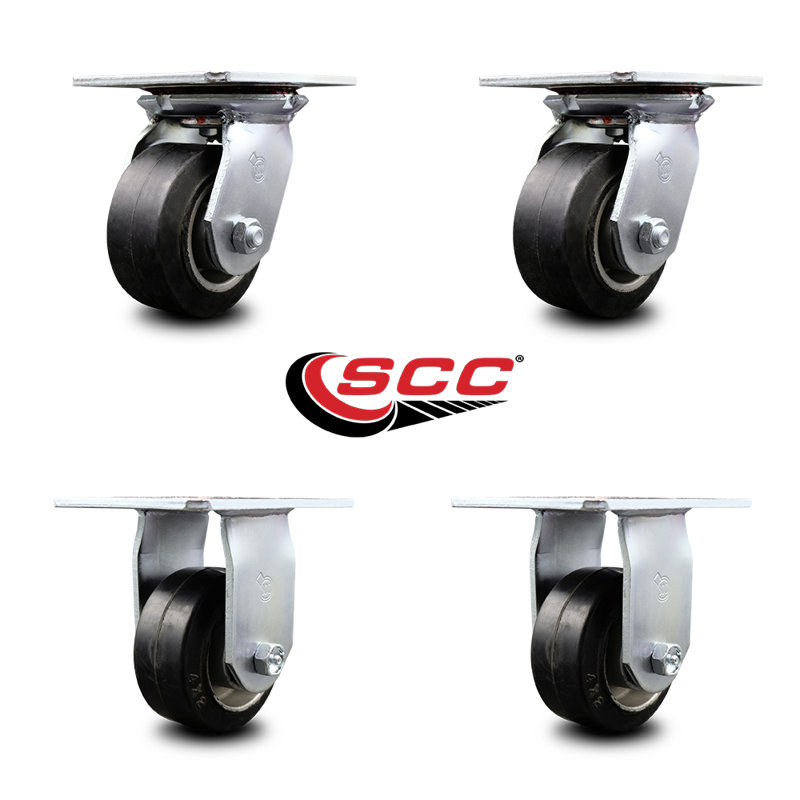 Rubber on Aluminum Caster