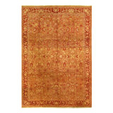 Agra Wool Oriental Area Rug in Brown/Red