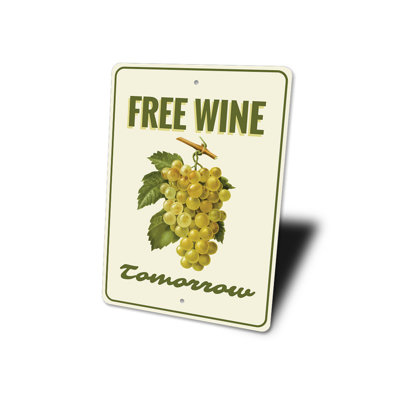 Plaque en aluminium Free Wine
