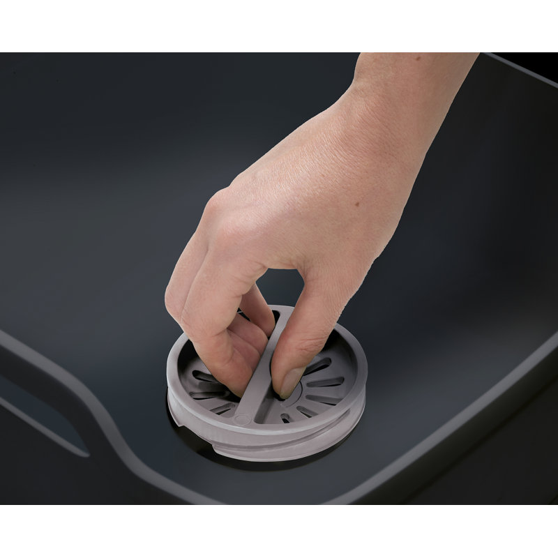 Wash & Drain Basin with Carry Handles, Gray