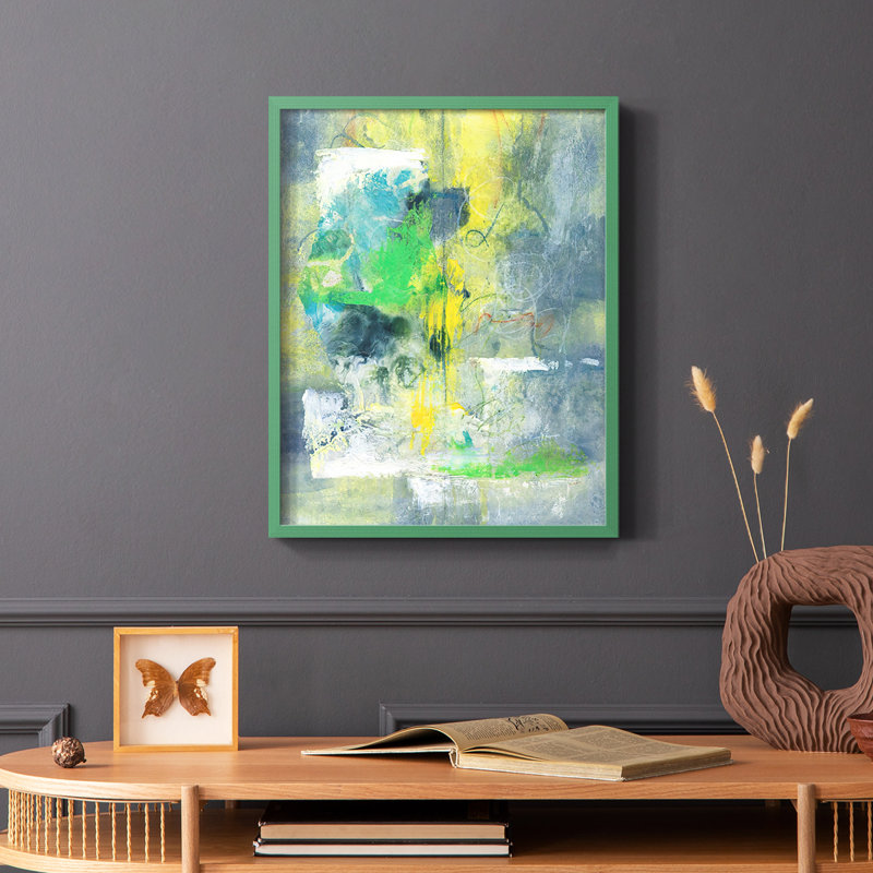 «Sweet Things II», reproduction encadrée - bois massif, Vert, H 10 po x l 8 po