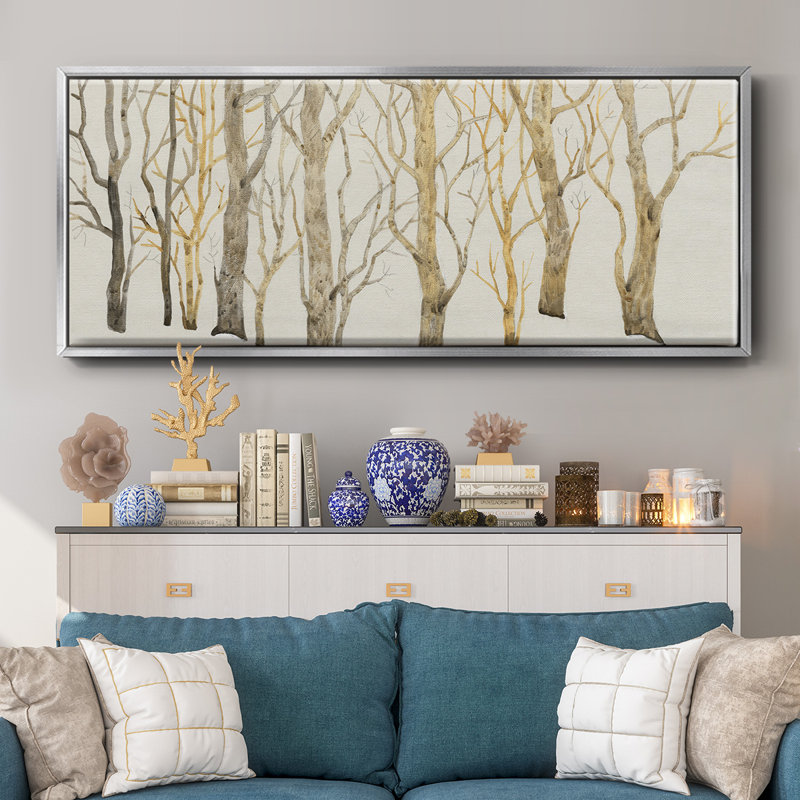 Bare Trees I- Framed Canvas, 24" H x 60" W