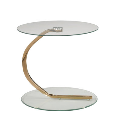 Table d'appoint Lynnsie, or rose