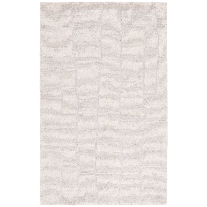 Tapis beige en laine touffeté à la main Favio, Rectangle 5 pi x 8 pi