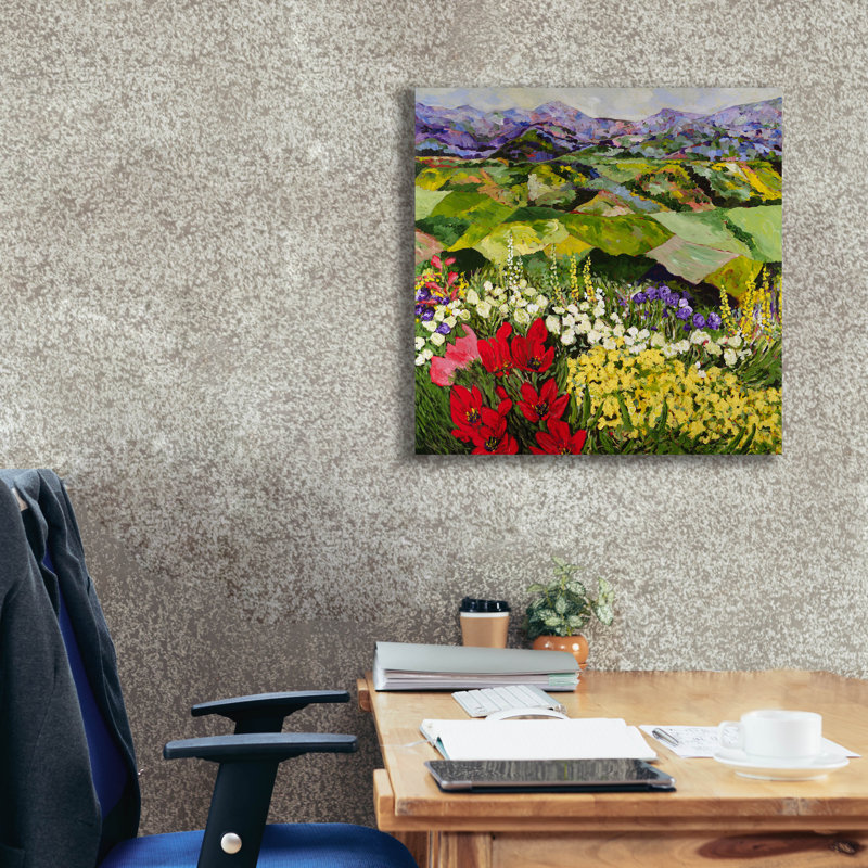  «High Mountain Patch» par Allan Friedlander, art mural sur toile, 26 po x 26 po, H 26 po x l 26 po