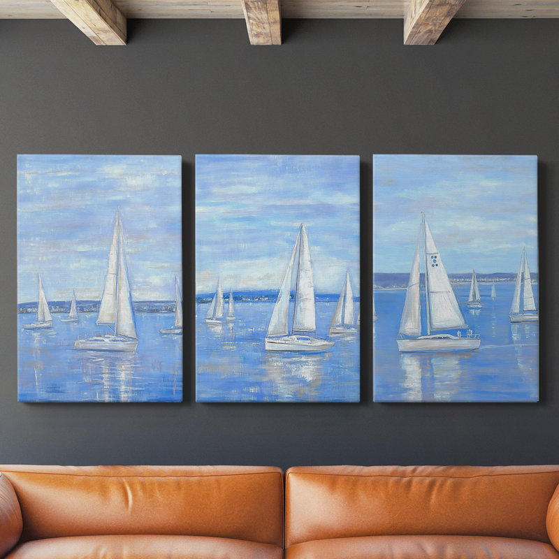 Série Sea and Shore - Collection de toiles tendues avec châssis Premium - Prêt à être accroché