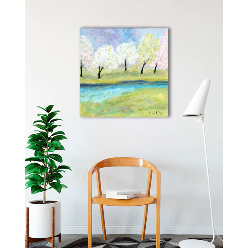 «Cotton Trees» par Brendan Loughlin, reproduction d'art sur toile tendue, H 24 po x l 24 po x P 1,5 po