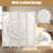  66" Boho 4-panel Room Divider With Carved Pattern & Solid Wood Frame 360° Hinges