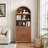 70.86''H Arched Storage Bookcase With Fluted Door And Drawer-1944152963