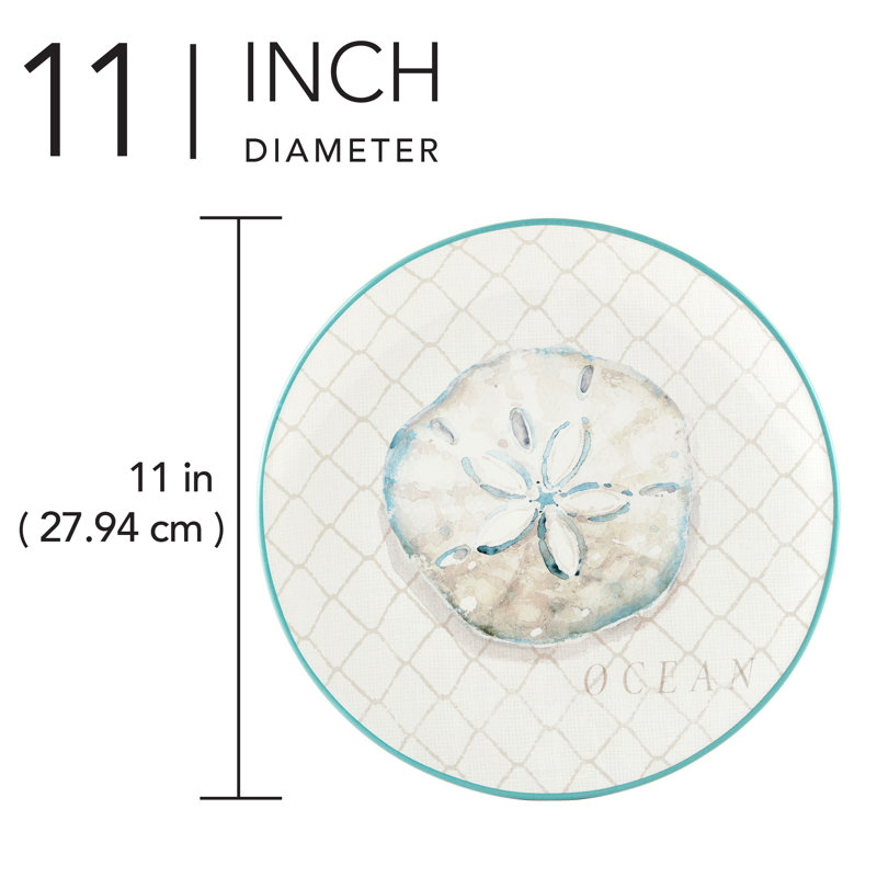 Ocean View Set of 4 Dinner Plates