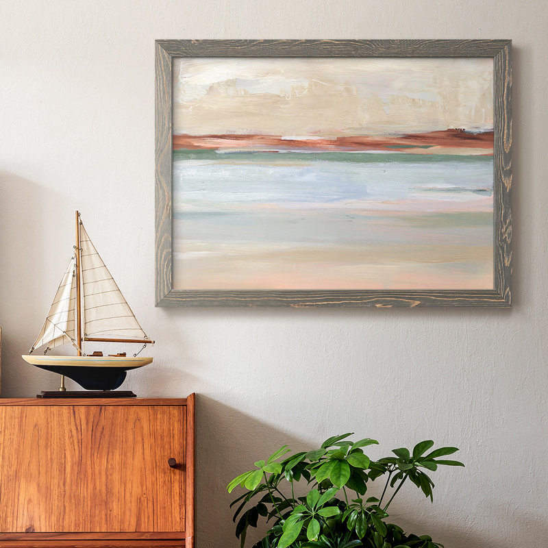 Sienna Horizon II, peinture sur toile encadrée, Gris, H 26 po x l 38 po x P 1,5 po