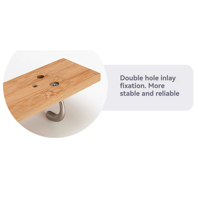 Wall Hook Coat Rack, Brown/Silver