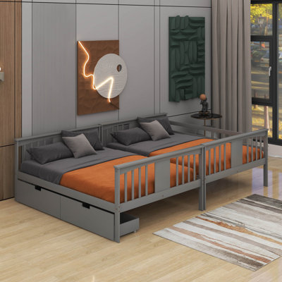 Full Over Full Bunk Bed With Drawers
